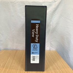 3” In Place Heavy Duty Binder View. Navy Blue. B15